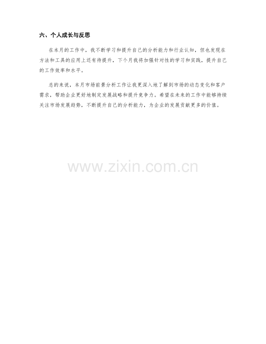 市场前景分析师月度工作总结.docx_第2页