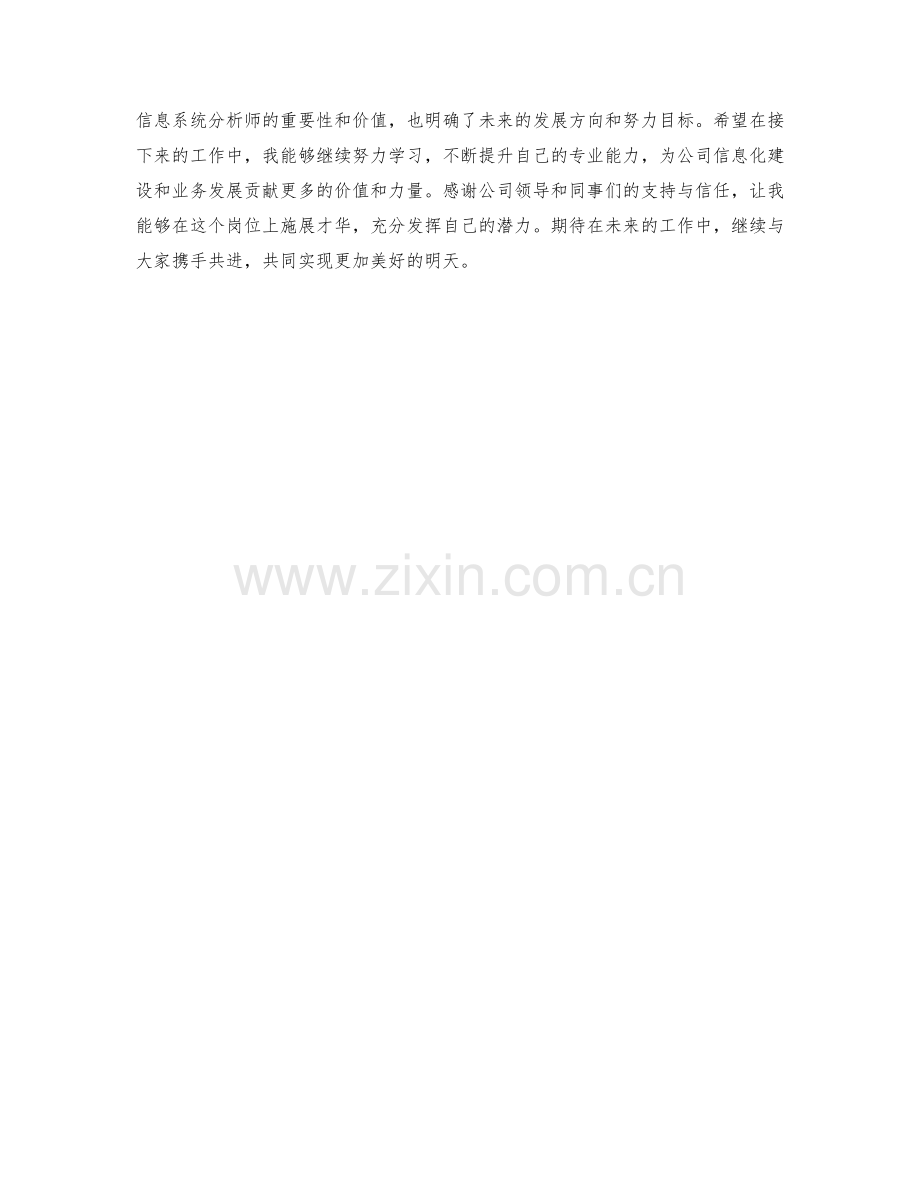 信息系统分析师月度工作总结.docx_第2页