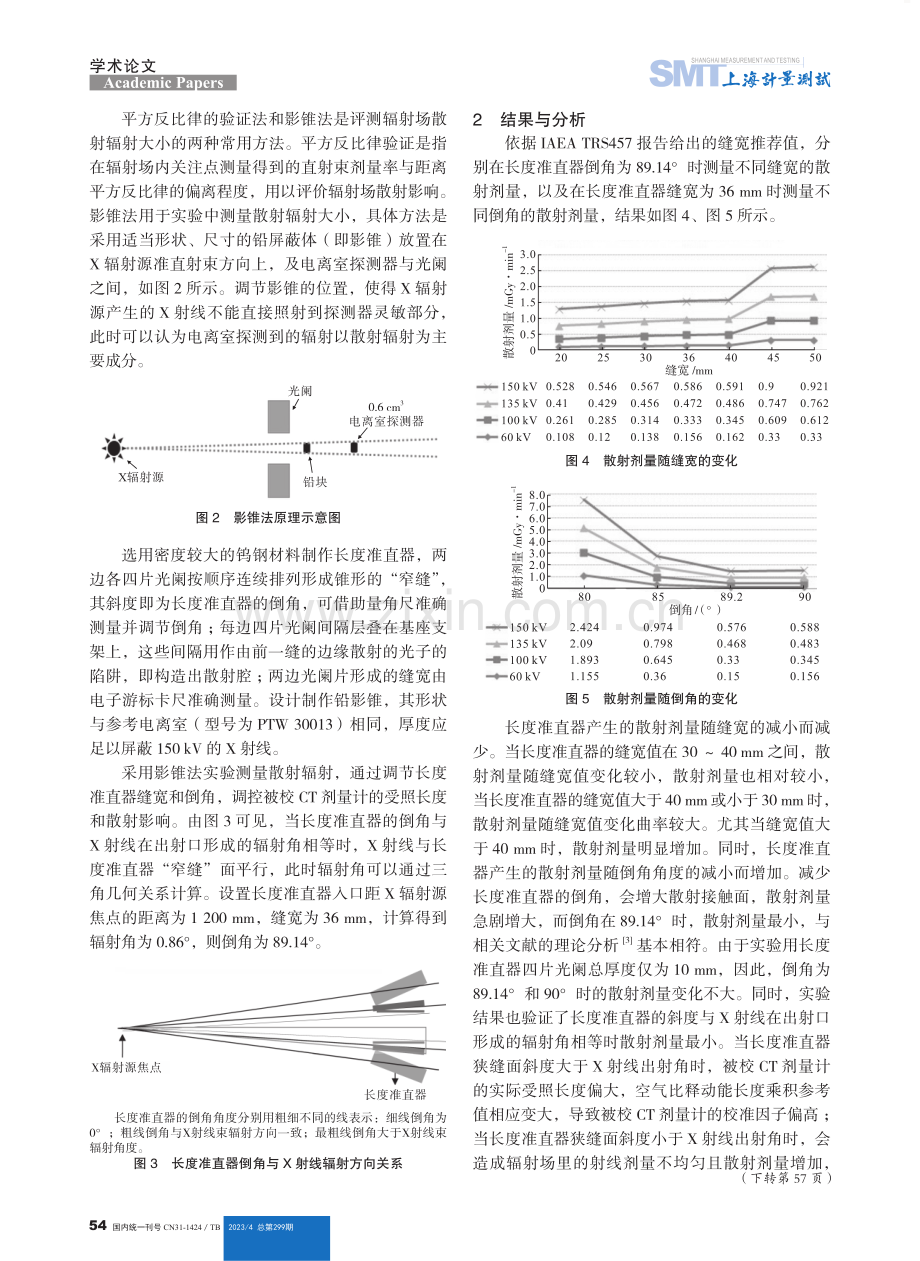 CT剂量计校准装置长度准直器缝宽和倒角对散射的影响.pdf_第2页