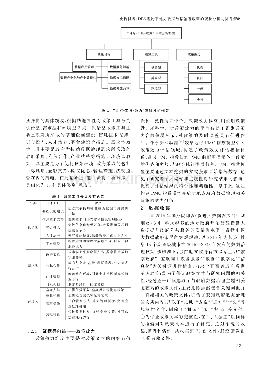 DIIS理论下地方政府数据治理政策的现状分析与提升策略.pdf_第3页