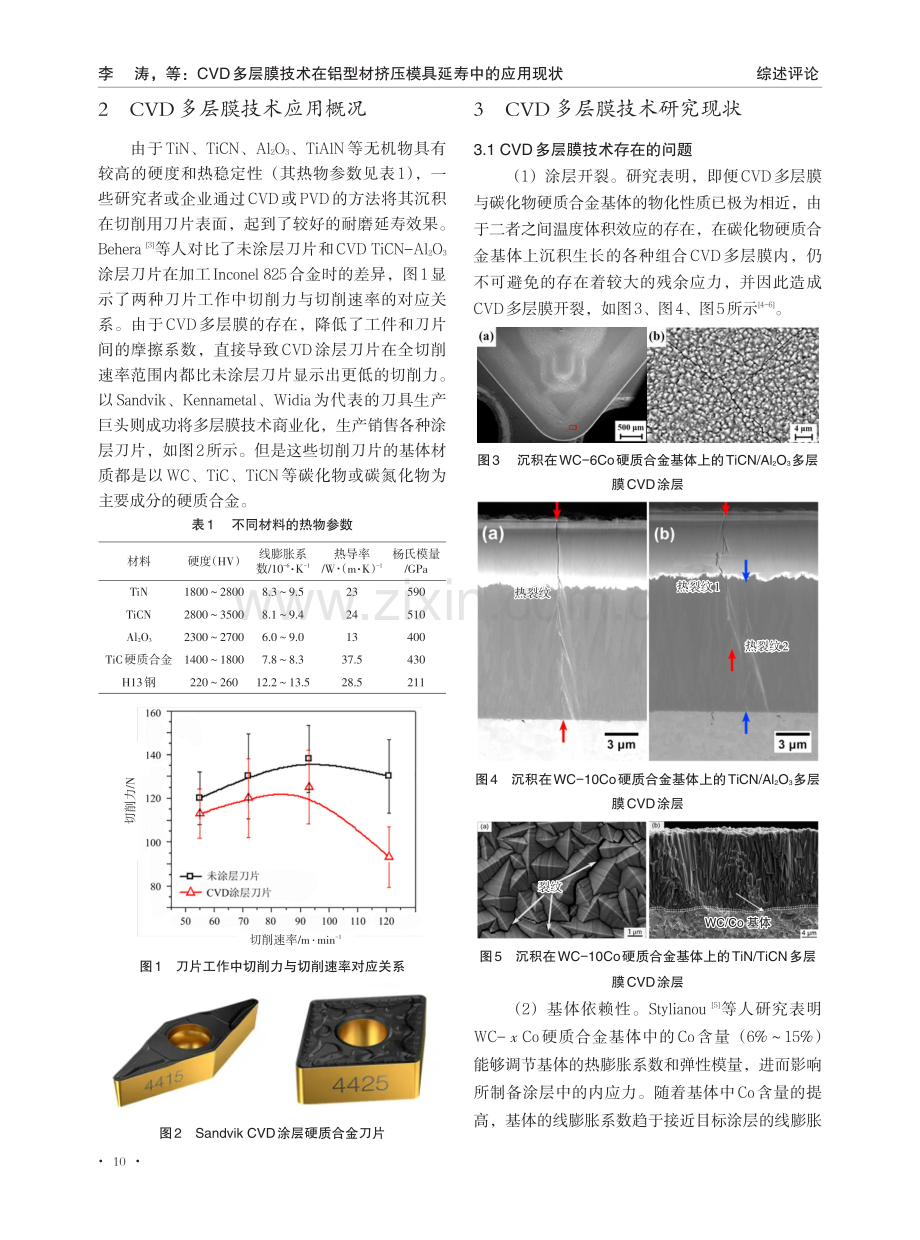 CVD多层膜技术在铝型材挤压模具延寿中的应用现状.pdf_第2页