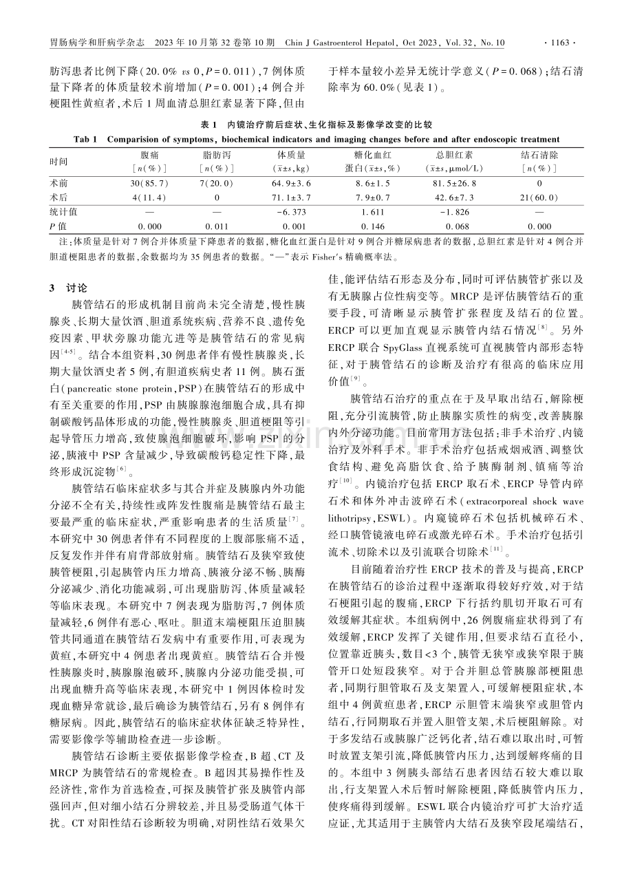 ERCP治疗胰管结石的临床分析.pdf_第3页