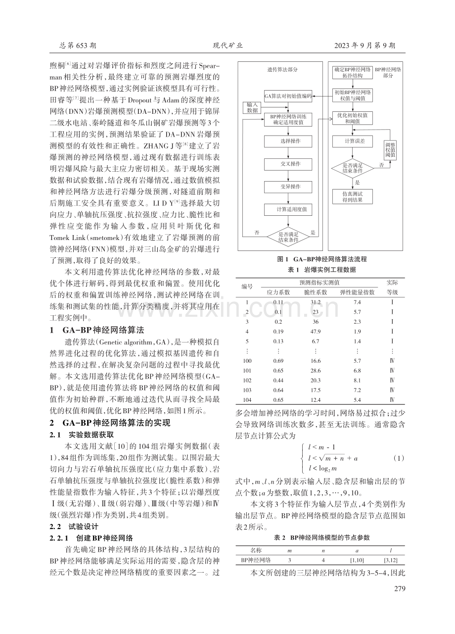 GA-BP神经网络模型在岩爆烈度分类预测研究及应用.pdf_第2页