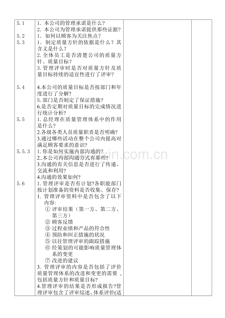 审核检查表1总经理管代.doc_第1页