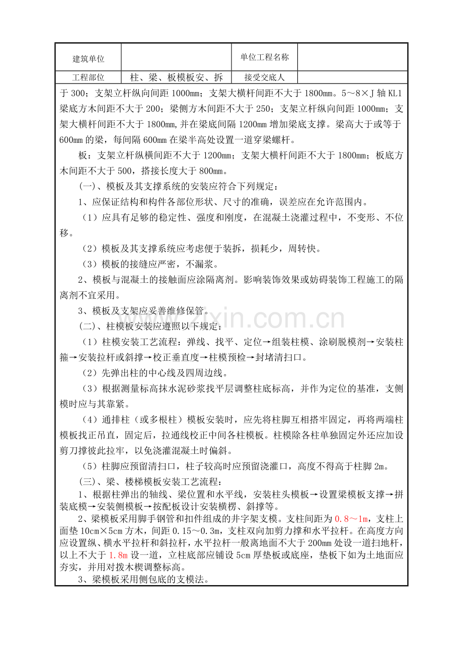 柱梁板模板安拆技术交底.docx_第2页