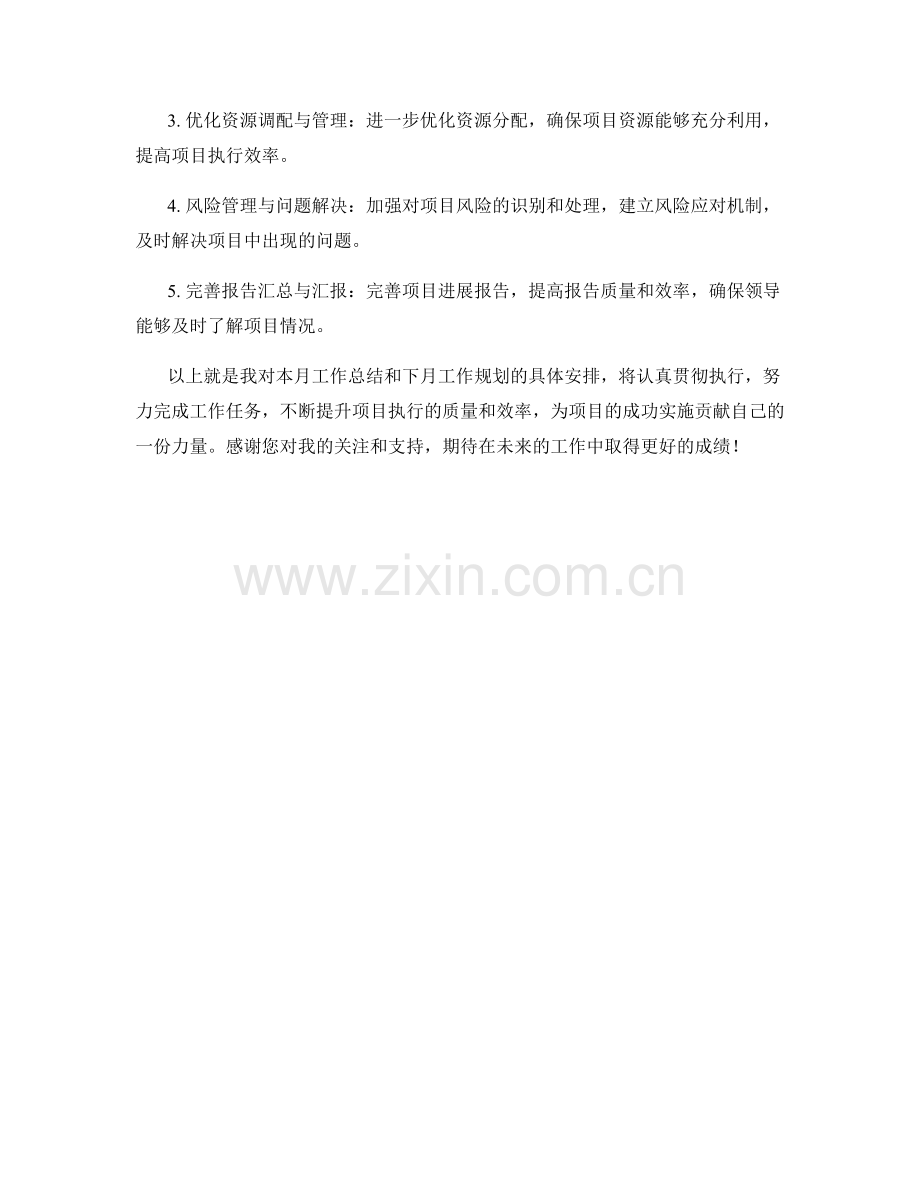 项目执行主管月度工作计划.docx_第2页