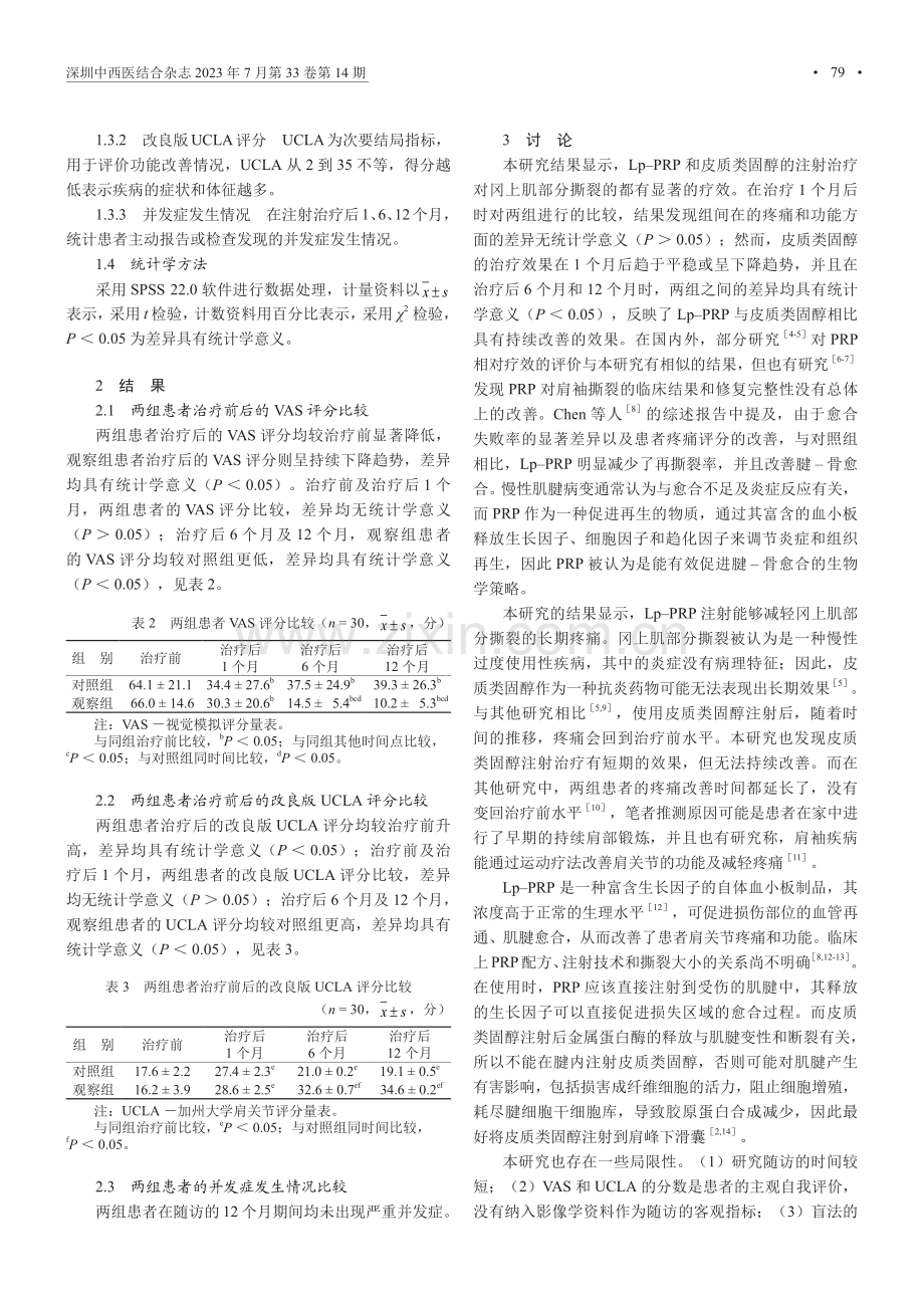 Lp–PRP和皮质类固醇注射治疗冈上肌部分撕裂临床结局的比较.pdf_第3页