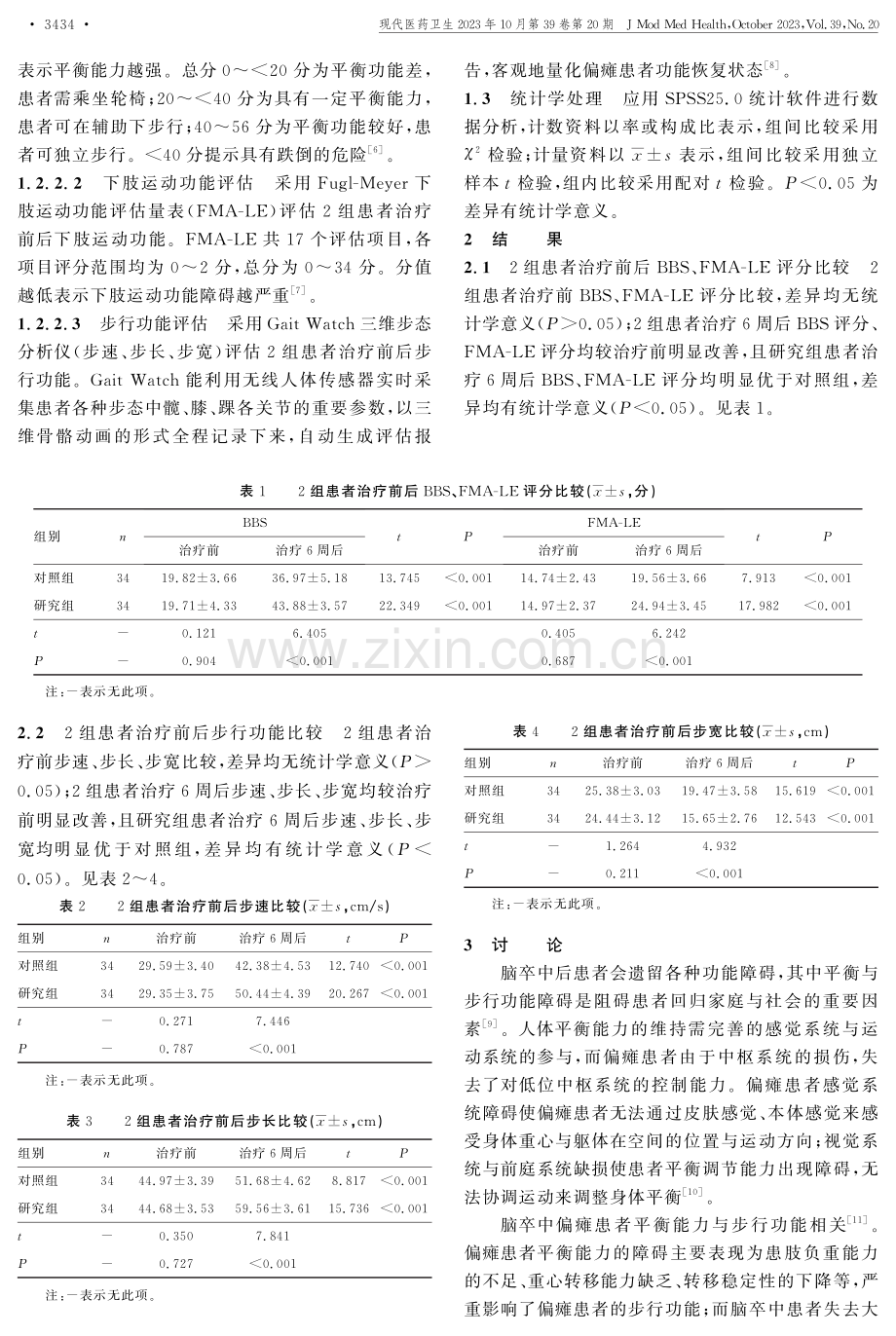 Pro-kin平衡仪联合下肢智能反馈系统训练对脑卒中偏瘫患者平衡及步行功能的影响.pdf_第3页