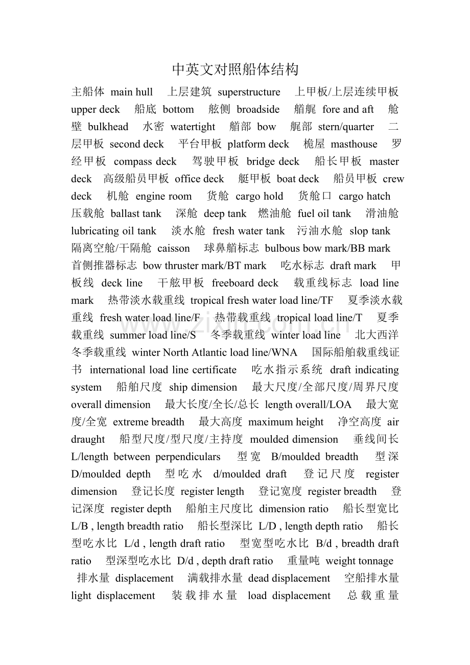 中英文对照船体结构.docx_第1页