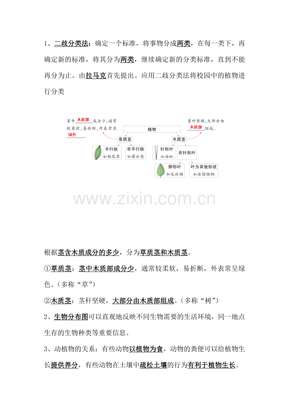 2024年新教科版小学六年级下册科学第二单元 《生物的多样性》、第四单元《物质的变化》知识点汇编.docx_第2页