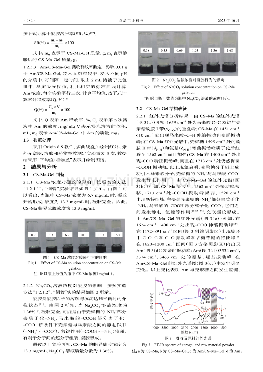 pH响应壳聚糖马来酸盐水凝胶制备及其缓释性能.pdf_第3页