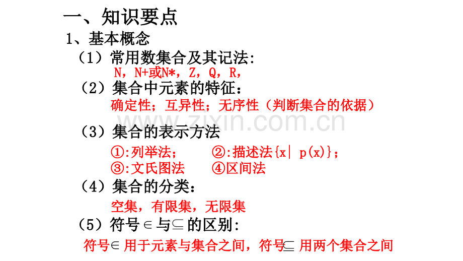 高中数学必修1集合单元综合复习2讲义.pptx_第2页