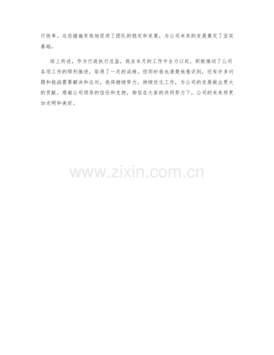 行政执行总监月度工作总结.docx_第2页