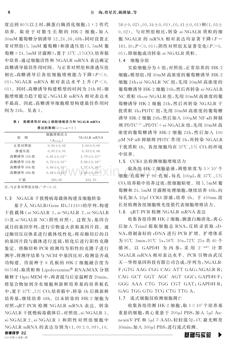 NGALR干扰抑制NF-κB通路阻断肾小管细胞上皮间充质转分化.pdf_第3页