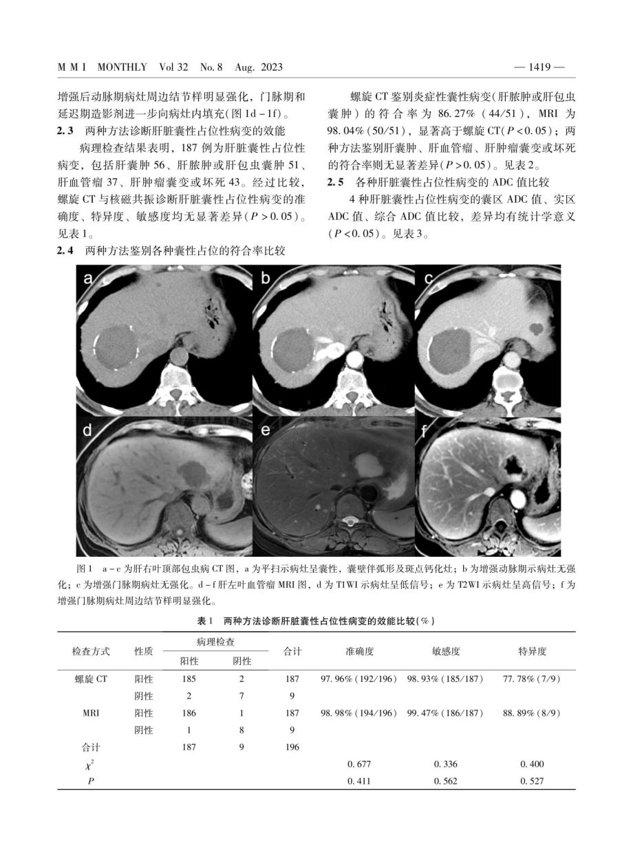 MRI诊断肝脏囊性占位性病变的价值.pdf_第3页