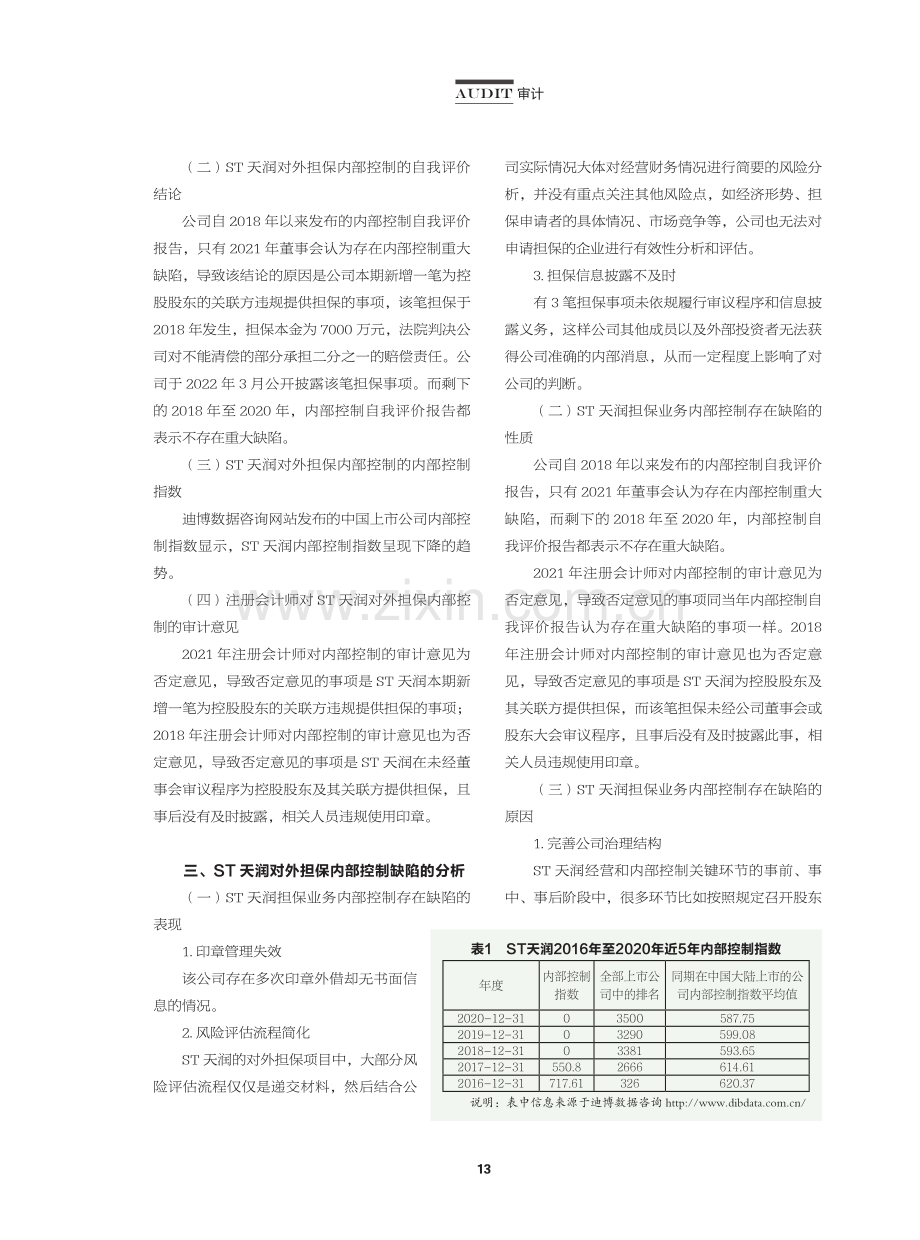 ST天润对外担保业务控制缺陷的影响和改进分析.pdf_第2页