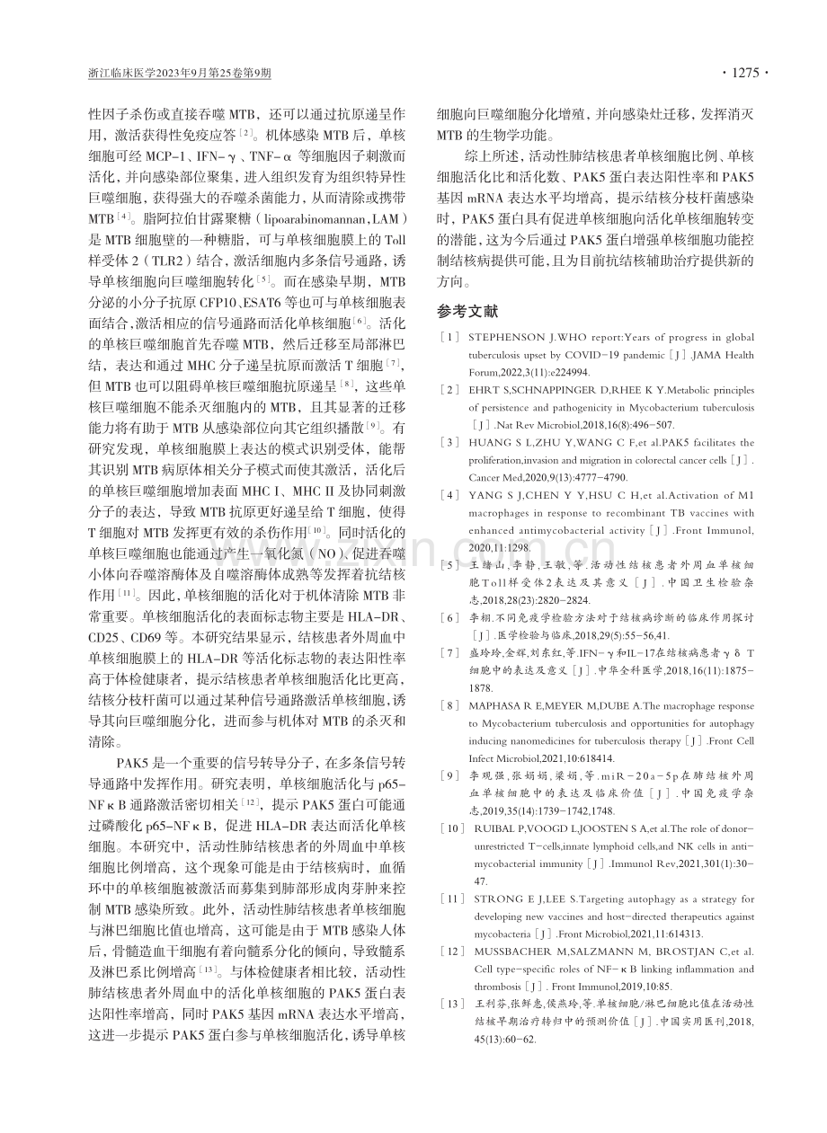 PAK5激酶促进肺结核患者外周血单核细胞活化.pdf_第3页