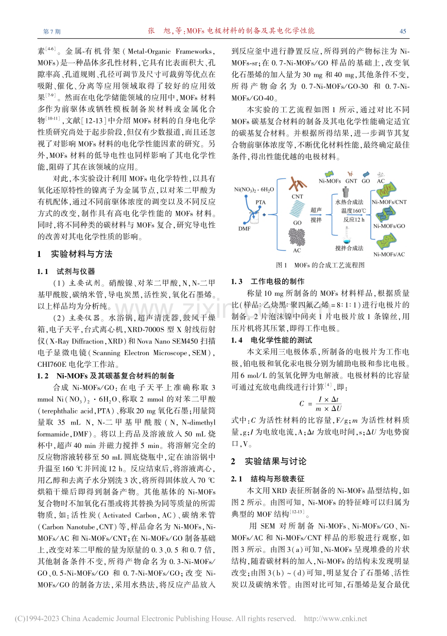 MOFs电极材料的制备及其电化学性能_张旭.pdf_第2页