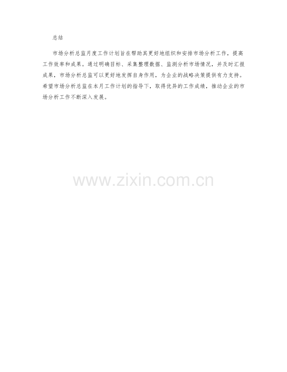 市场分析总监月度工作计划.docx_第2页