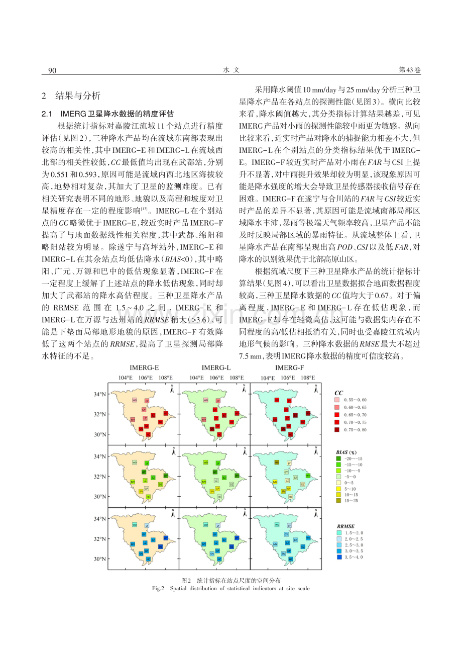 IMERG卫星降水数据在嘉陵江流域的干旱监测效用评估.pdf_第3页