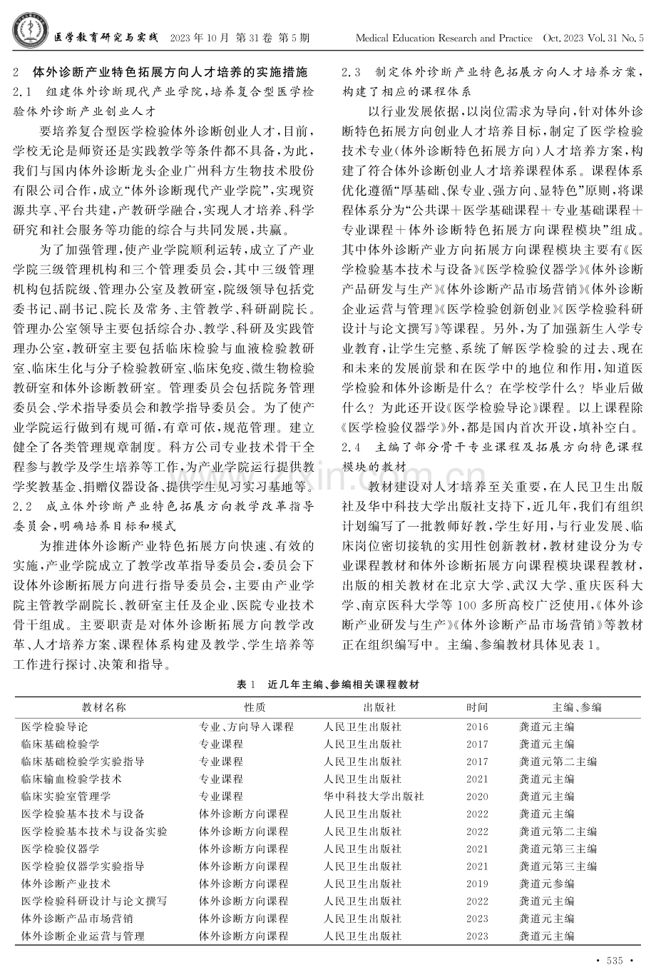 以开设体外诊断产业特色方向培养医学检验创业人才的探索.pdf_第3页