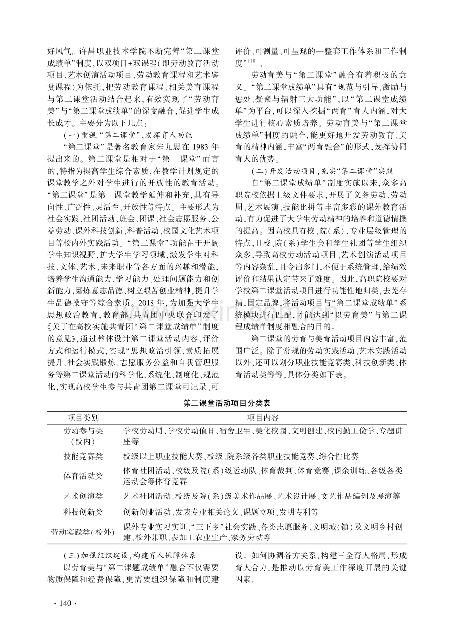 以劳育美与高职院校“第二课堂成绩单”融合路径探索.pdf_第3页