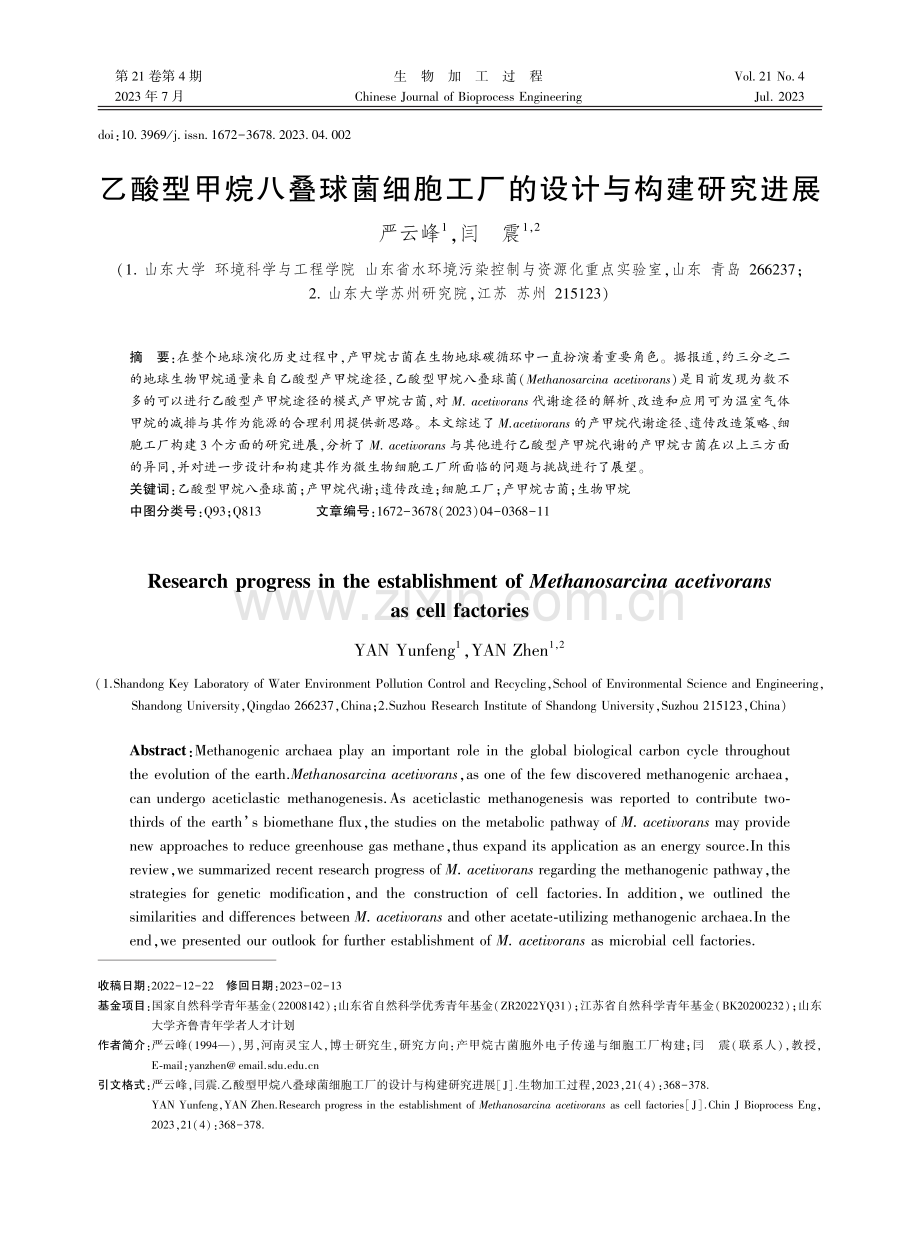 乙酸型甲烷八叠球菌细胞工厂的设计与构建研究进展.pdf_第1页