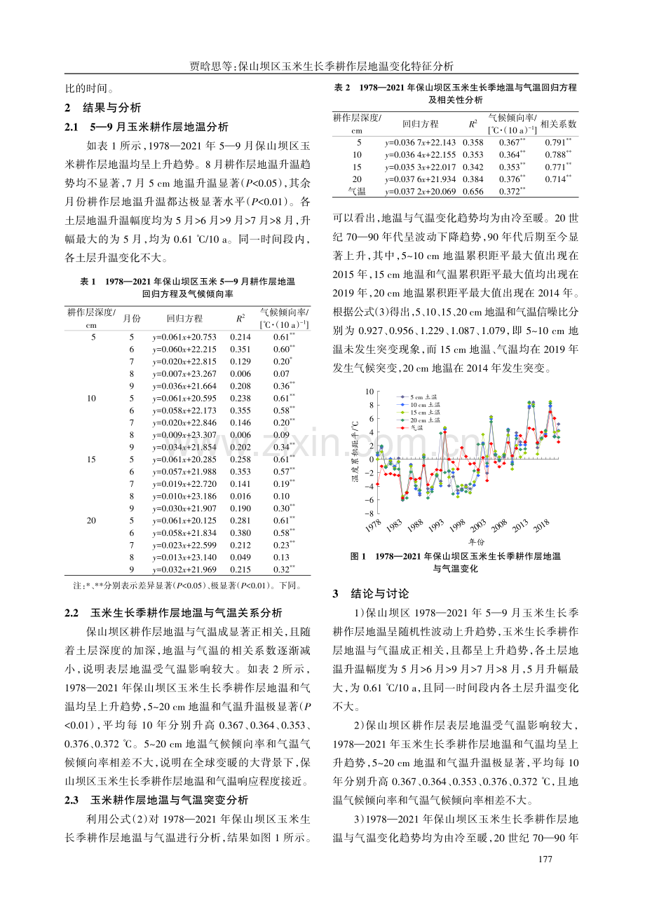 保山坝区玉米生长季耕作层地温变化特征分析.pdf_第3页