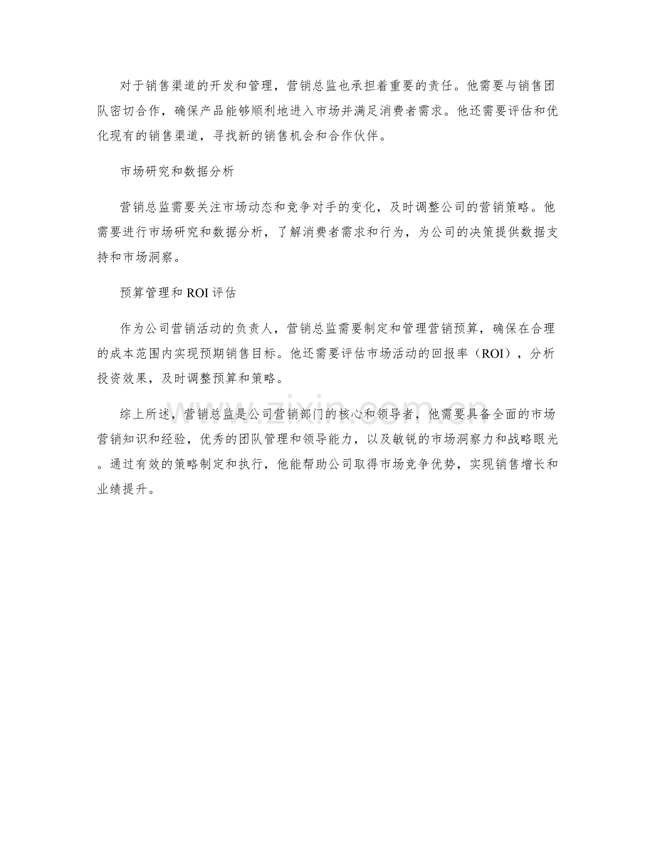 营销总监的职责概述.docx_第2页