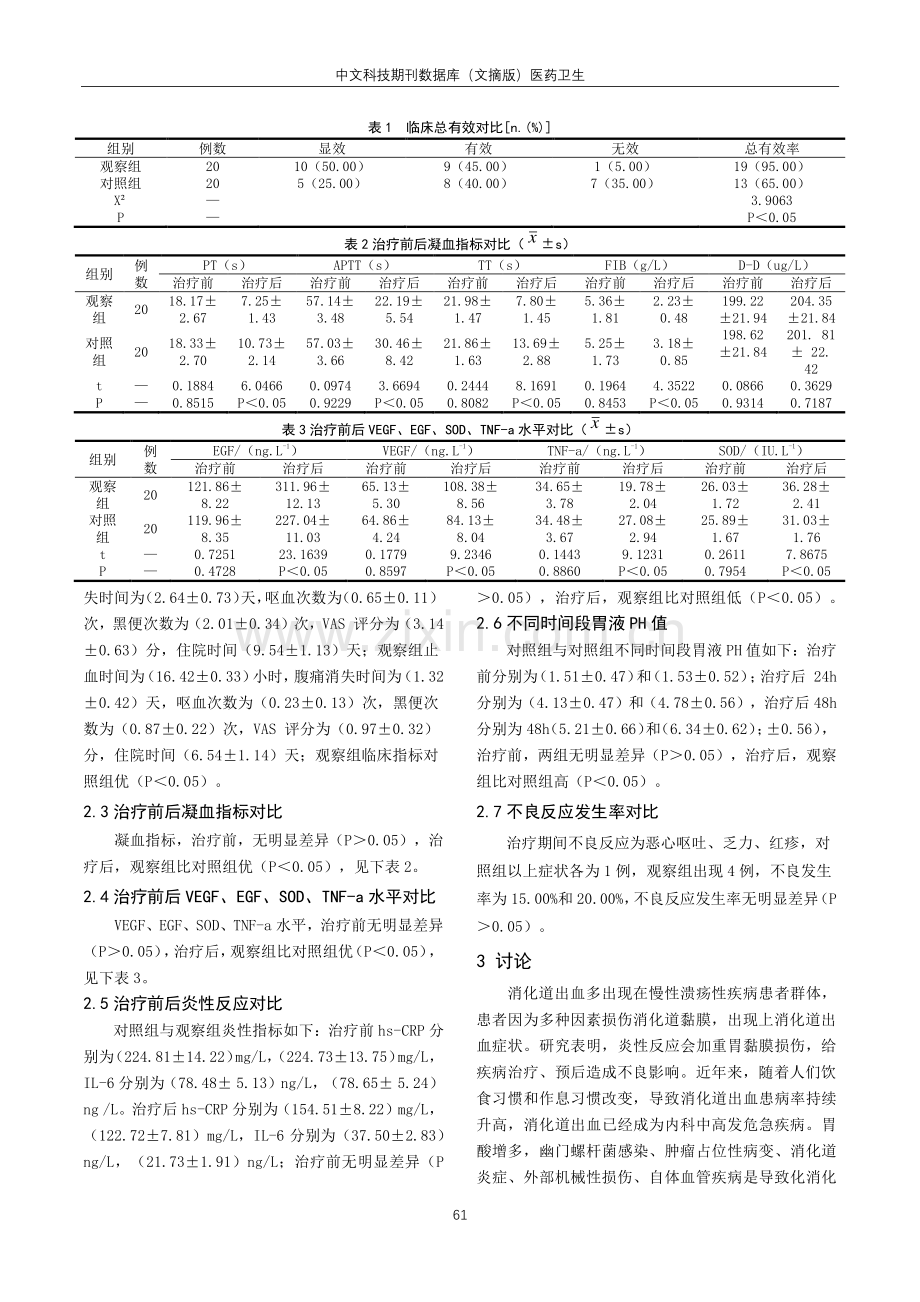 奥美拉唑联合血凝酶在消化道出血患者治疗中的应用效果.pdf_第2页