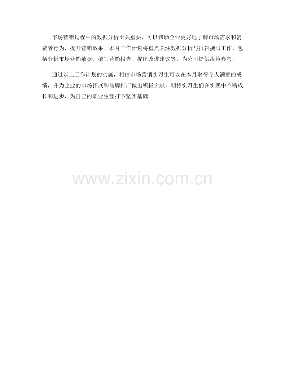 市场营销实习生月度工作计划.docx_第2页