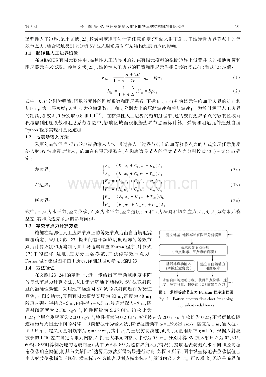 SV波任意角度入射下地铁车站结构地震响应分析.pdf_第3页