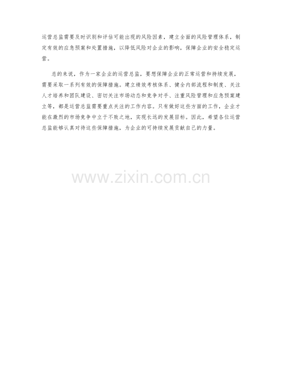 运营总监保障措施详解.docx_第2页