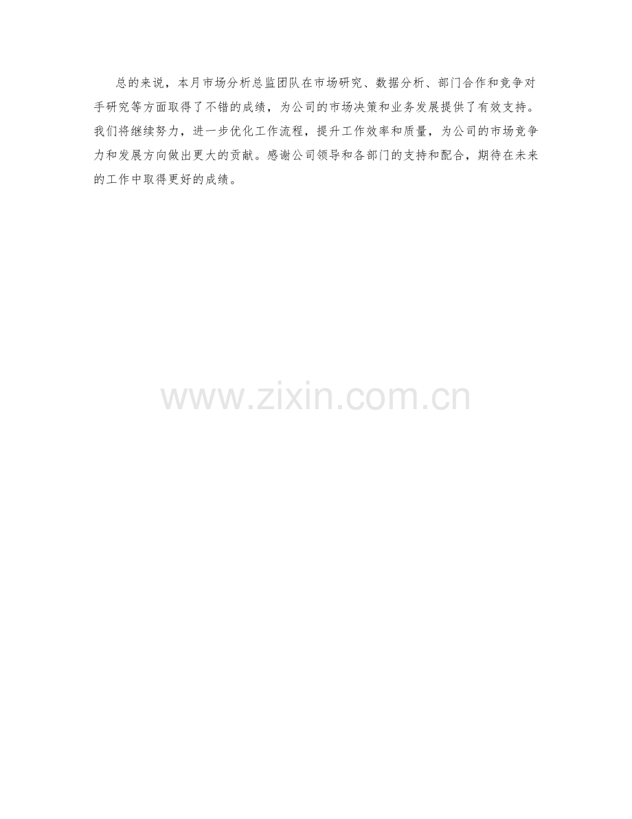 市场分析总监月度工作总结.docx_第2页