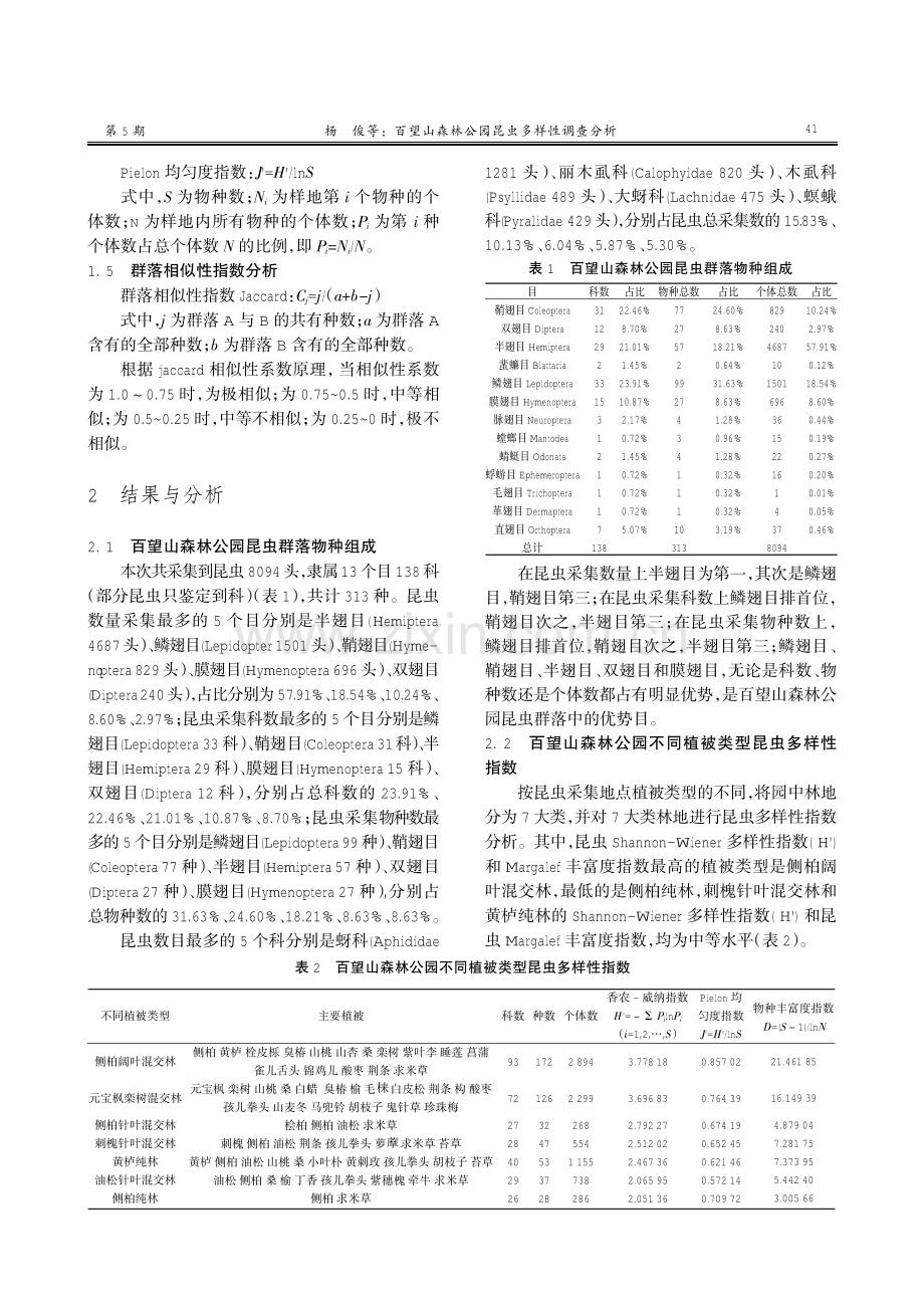 百望山森林公园昆虫多样性调查分析.pdf_第3页