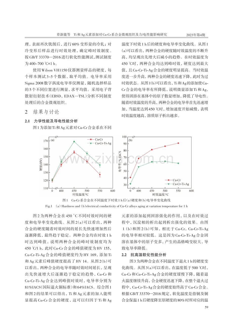 Ti和Ag元素添加对Cu-Cr系合金微观组织及力_电性能影响研究.pdf_第2页