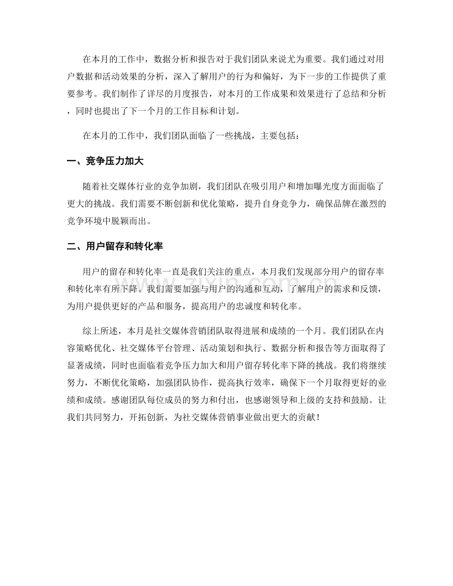 社交媒体营销总监月度工作总结.docx_第2页