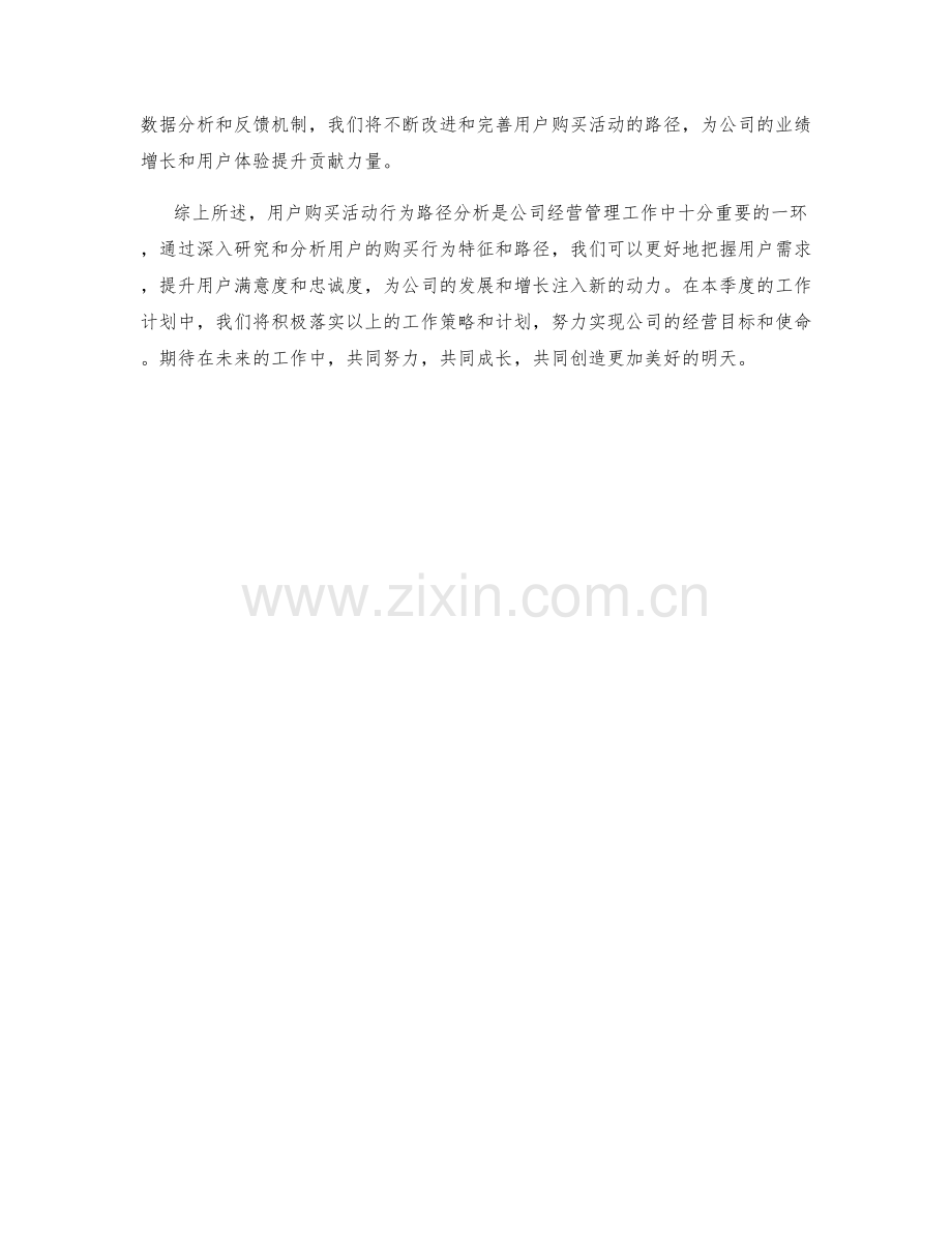 用户购买活动行为路径分析经理季度工作计划.docx_第2页