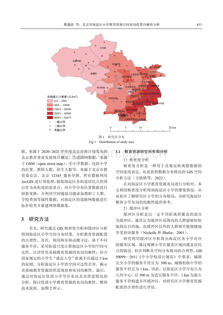 北京市海淀区小学教育资源空间布局优质均衡性分析.pdf_第3页