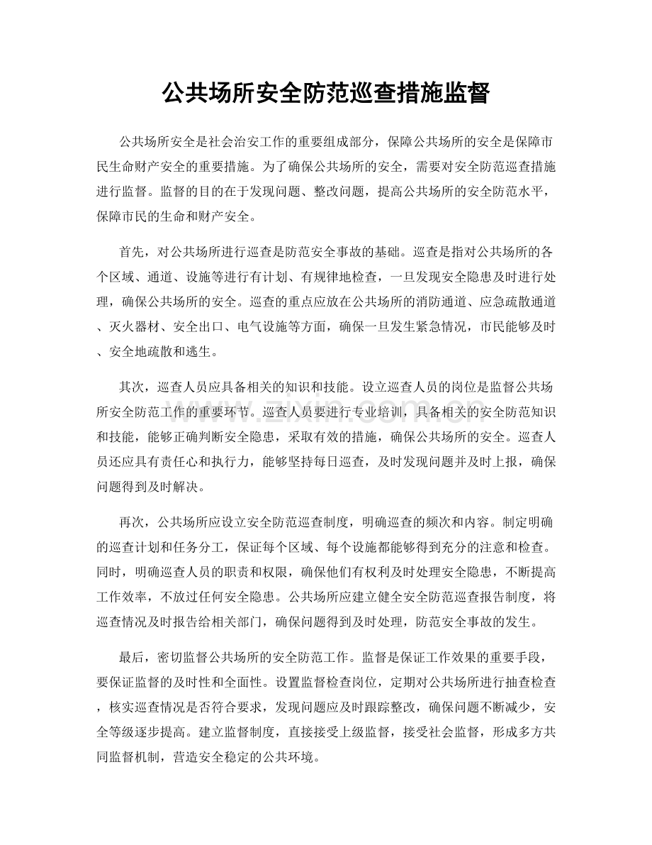 公共场所安全防范巡查措施监督.docx_第1页