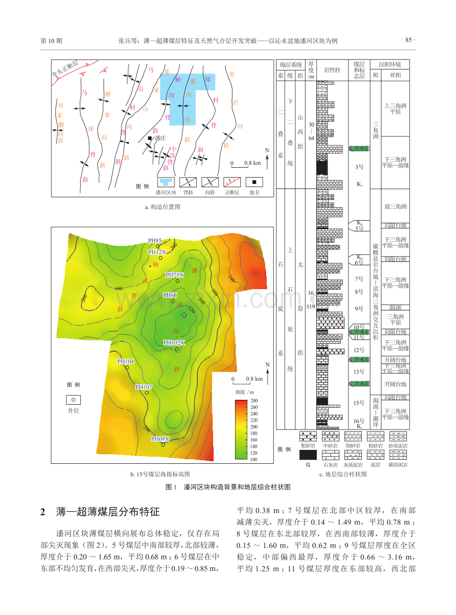 薄—超薄煤层特征及天然气合层开发突破——以沁水盆地潘河区块为例.pdf_第3页