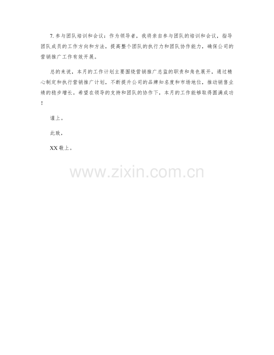 营销推广总监月度工作计划.docx_第2页