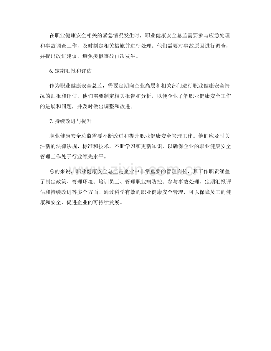 职业健康安全总监岗位职责梳理.docx_第2页