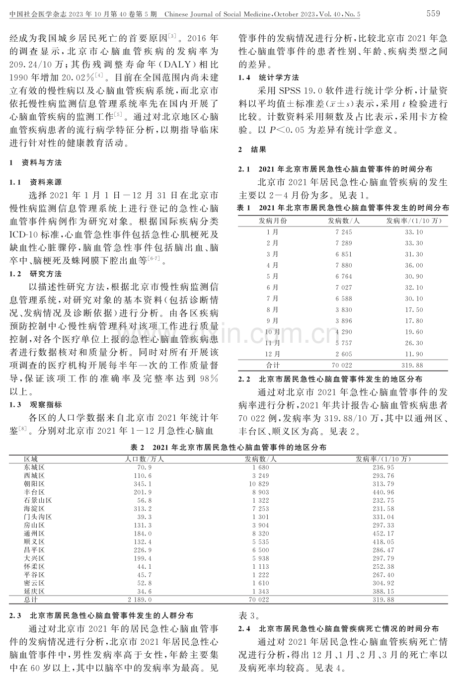 北京市居民2021年急性心脑血管事件流行病学特征分析.pdf_第2页