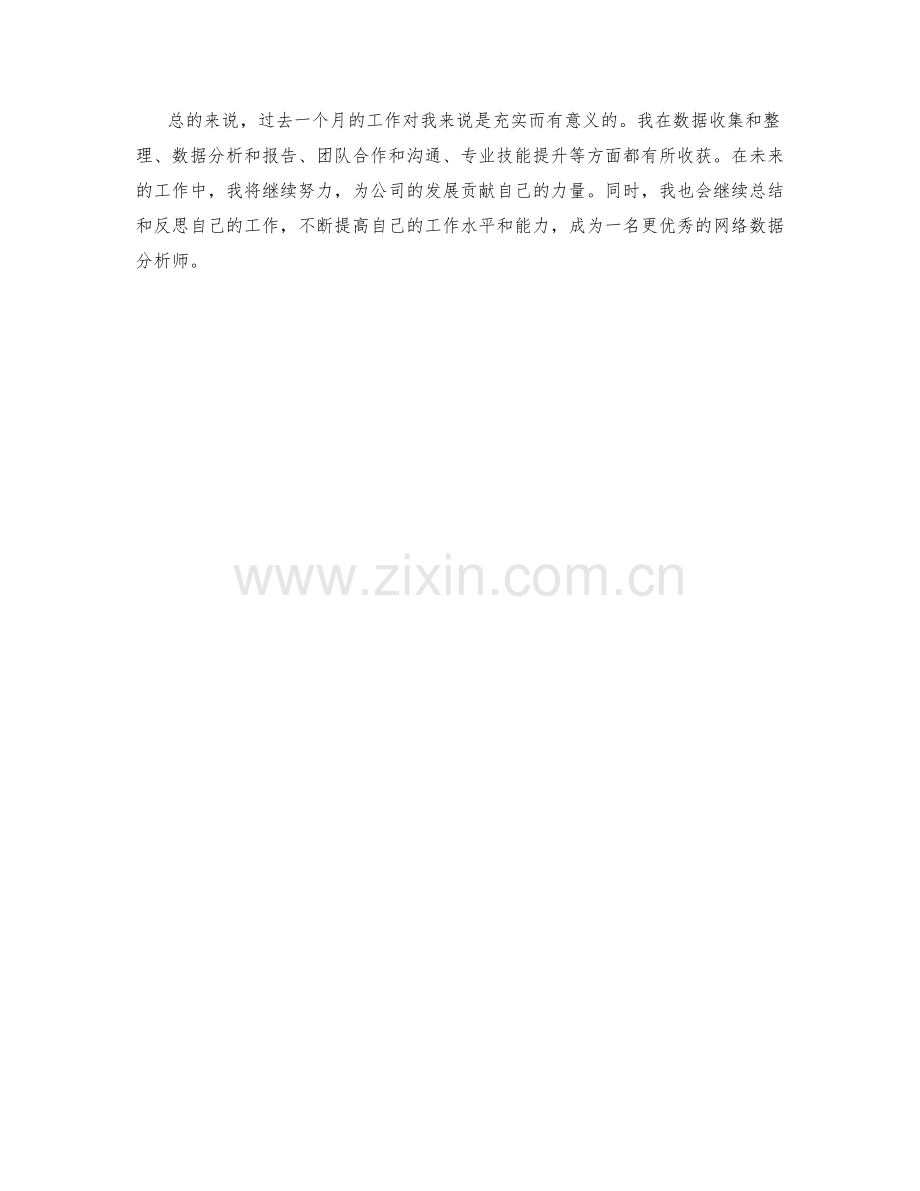 网络数据分析师月度工作总结.docx_第2页