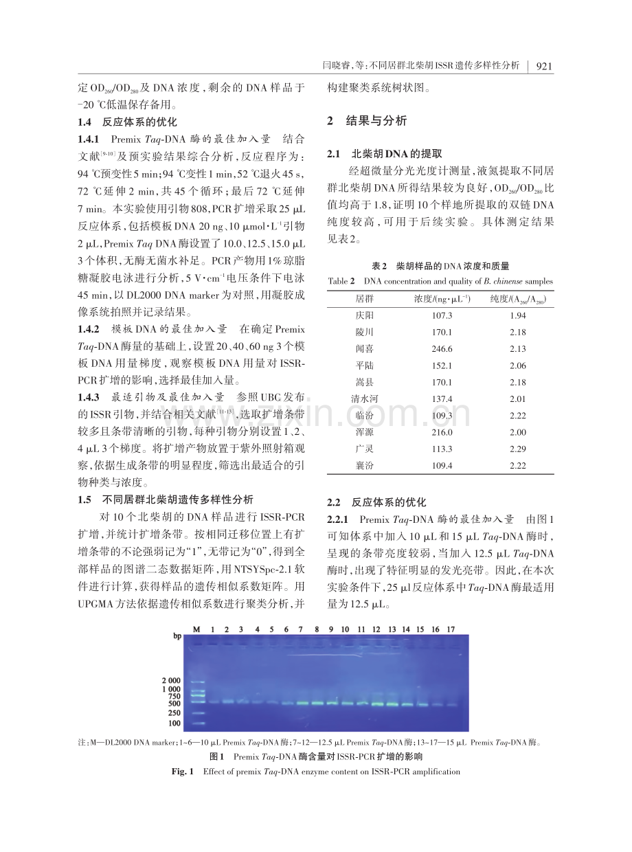 不同居群北柴胡ISSR遗传多样性分析.pdf_第3页