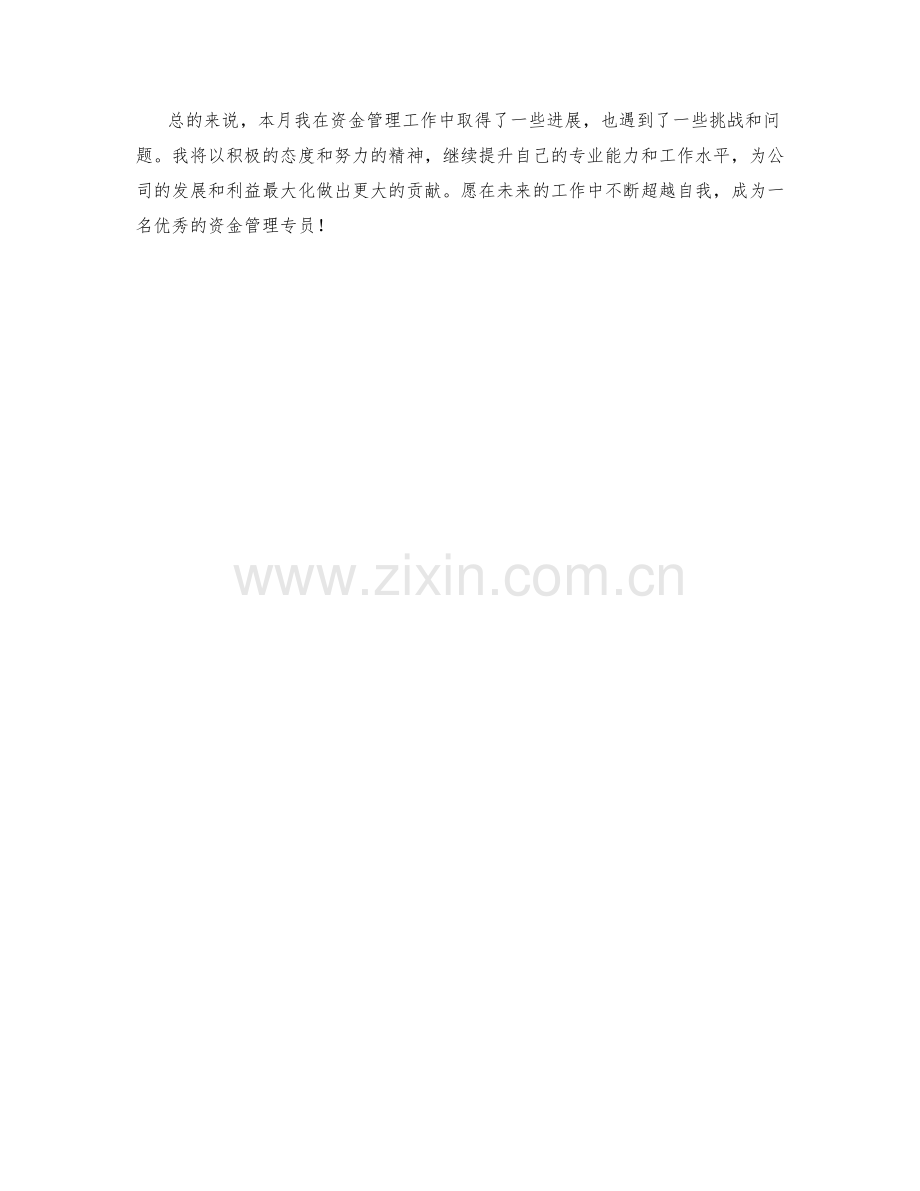 资金管理专员月度工作总结.docx_第2页