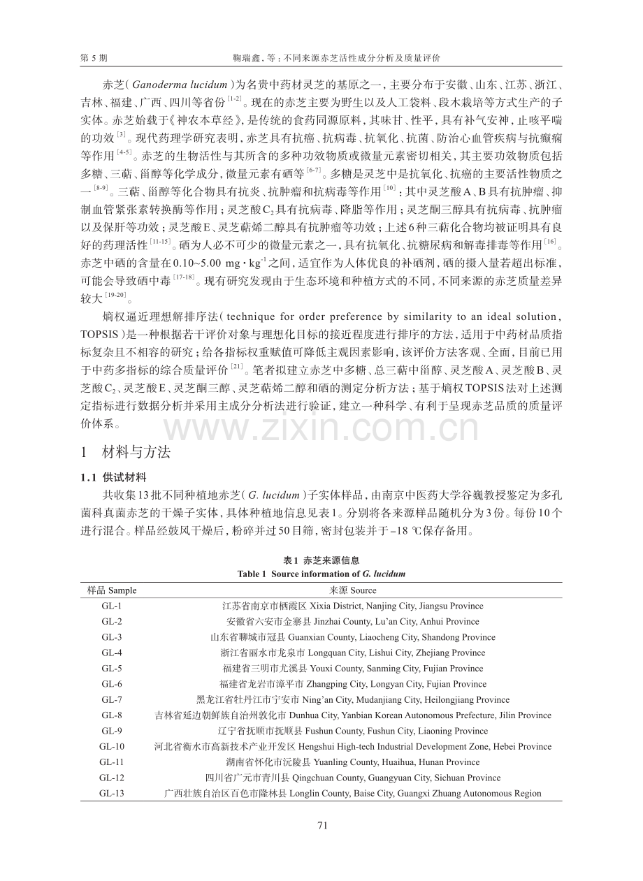 不同来源赤芝活性成分分析及质量评价.pdf_第2页