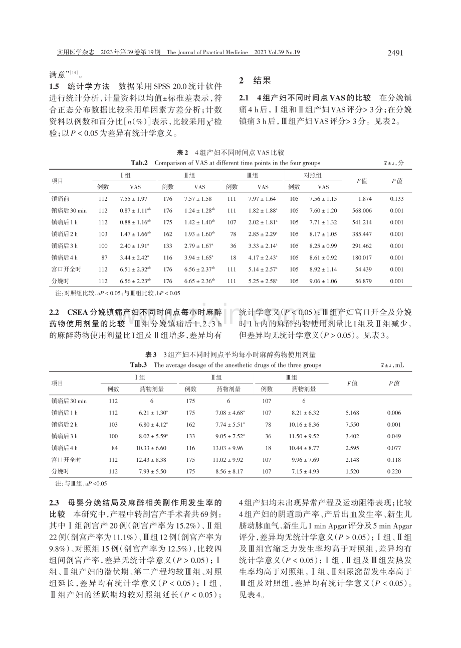 不同时机实施腰硬联合麻醉对初产妇分娩镇痛效果及满意度的影响 (1).pdf_第3页