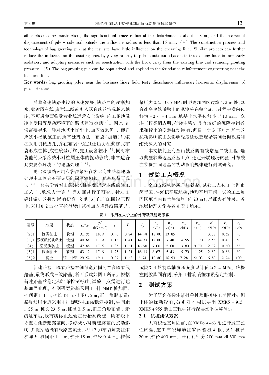 布袋注浆桩地基加固扰动影响试验研究.pdf_第2页